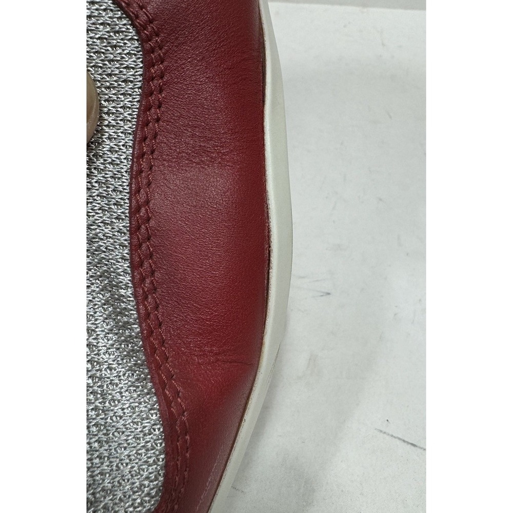 Prada America's Cup Low Sneakers Leather Grey Red Men's Size 10 US / 9UK - Picture 12 of 14